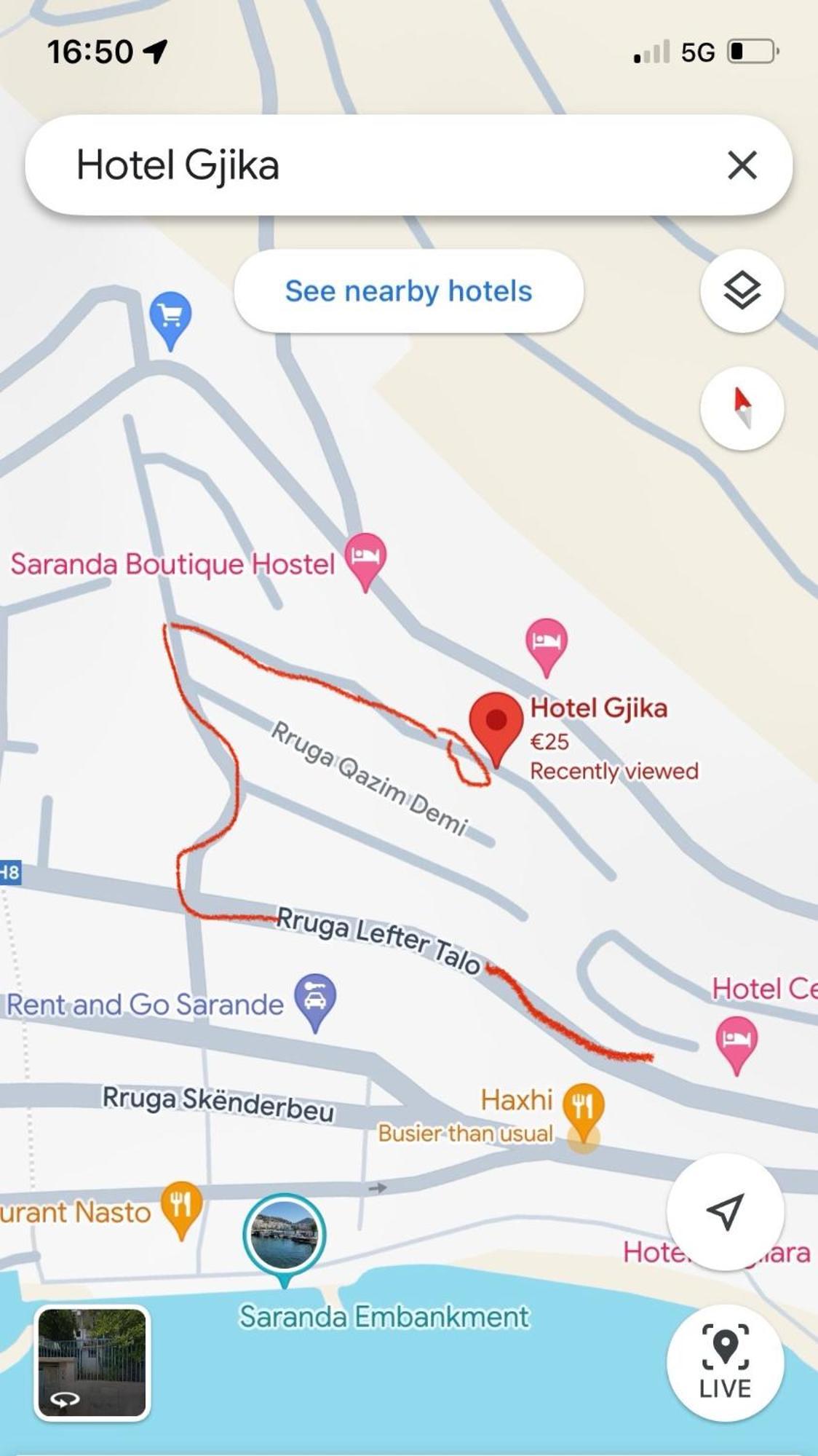 סרנדה Hotel Gjika מראה חיצוני תמונה